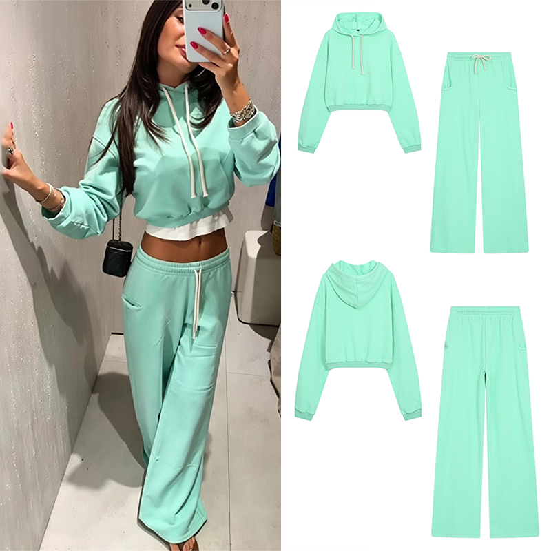 Women'S Fashion Sweatshirts - Guobioziy Women's Fluorescent Crop Sweatshirt Set