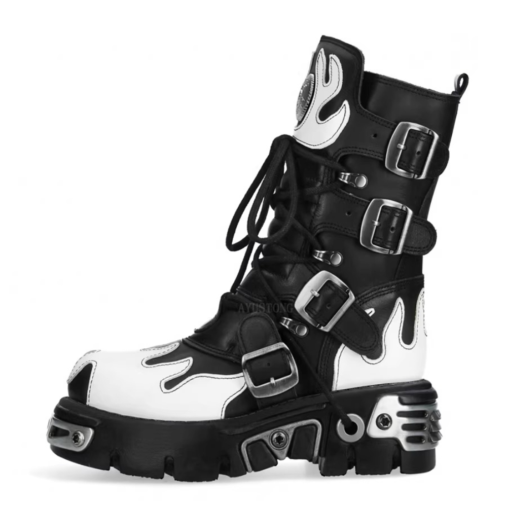 Fashion New Men's Flame Metal  - огляд і ціна Women'S Fashion Riding Boots