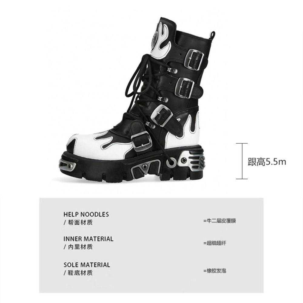 Fashion New Men's Flame Metal  - огляд і ціна Women'S Fashion Riding Boots
