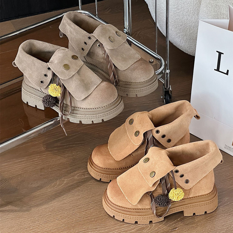 Autumn Faux Suede Ankle Boots  - огляд і ціна Women'S Fashion Riding Boots