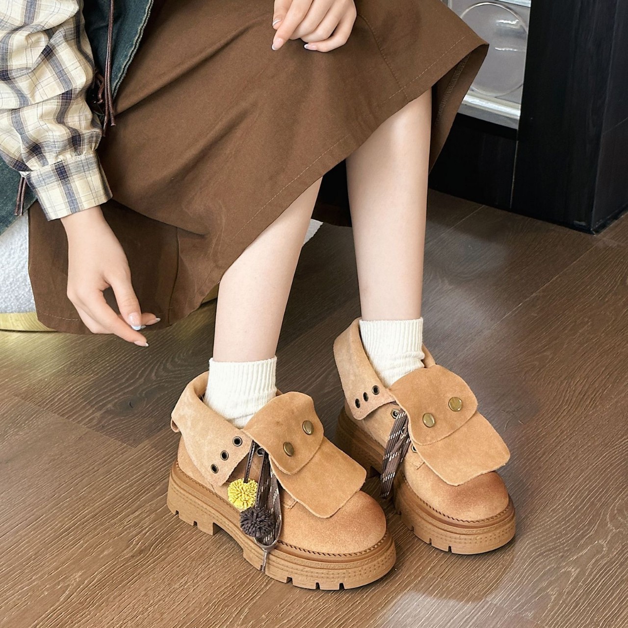 Autumn Faux Suede Ankle Boots  - огляд і ціна Women'S Fashion Riding Boots