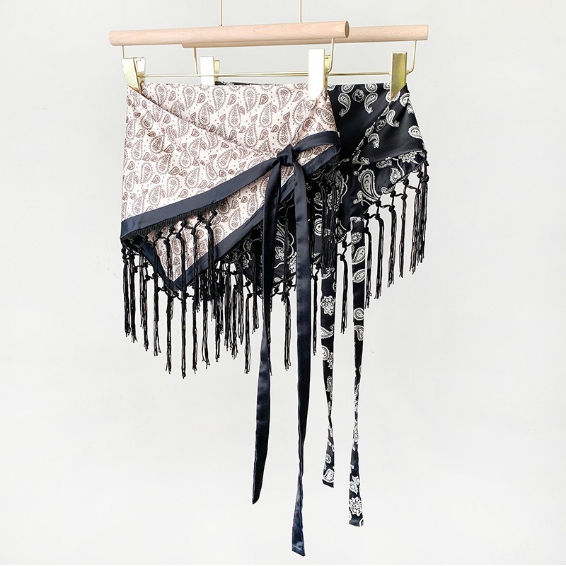 Tassel Tie Waist Seal Printed  - огляд і ціна Women'S Fashion Layering