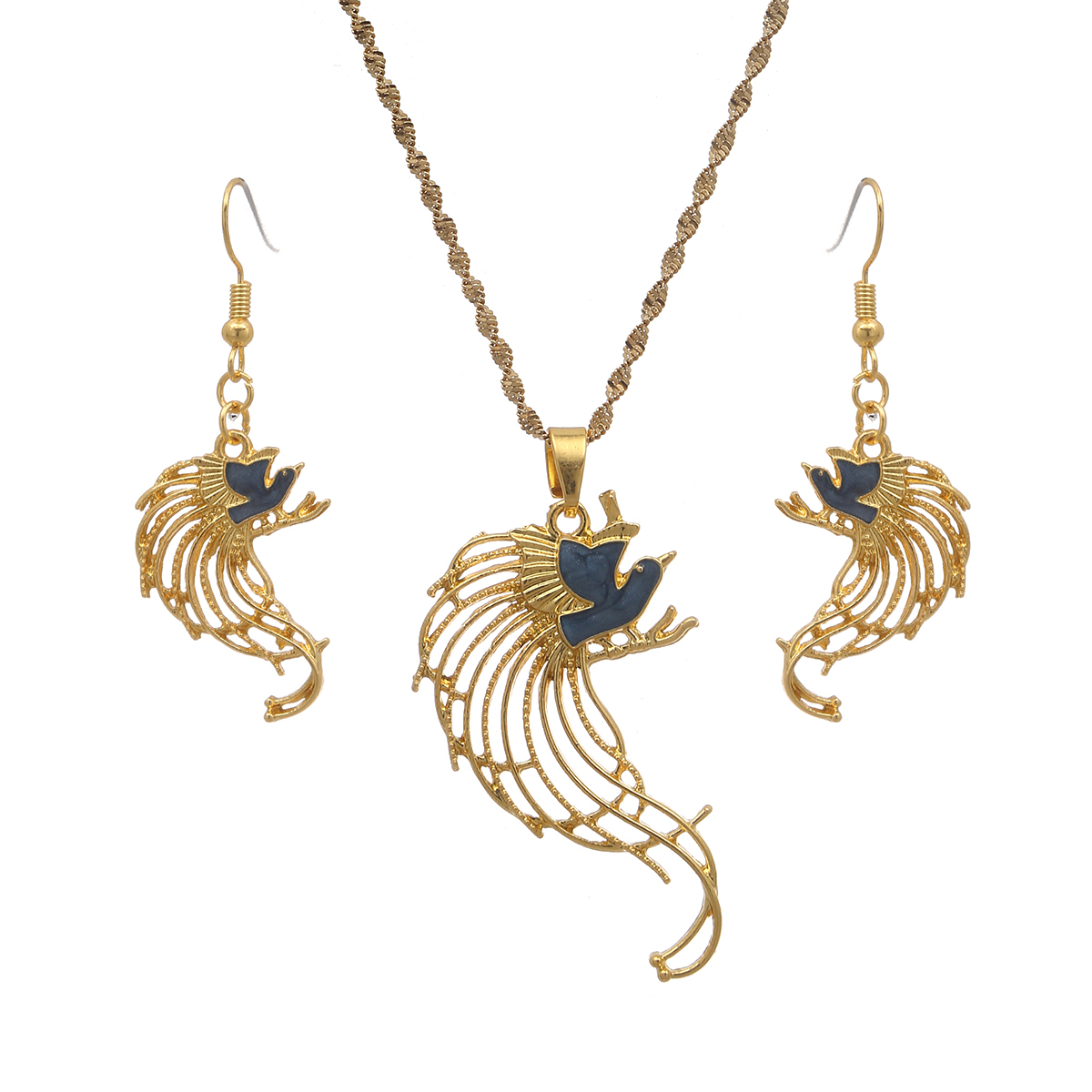 Bird Necklace Earrings Set for - огляд і ціна Women Fashion Png