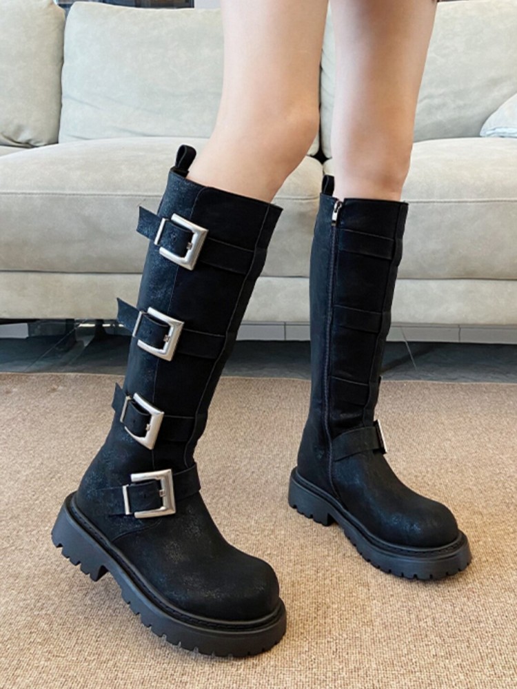 Fashion Women Multi Buckle Kne - огляд і ціна Women'S Fashion Riding Boots