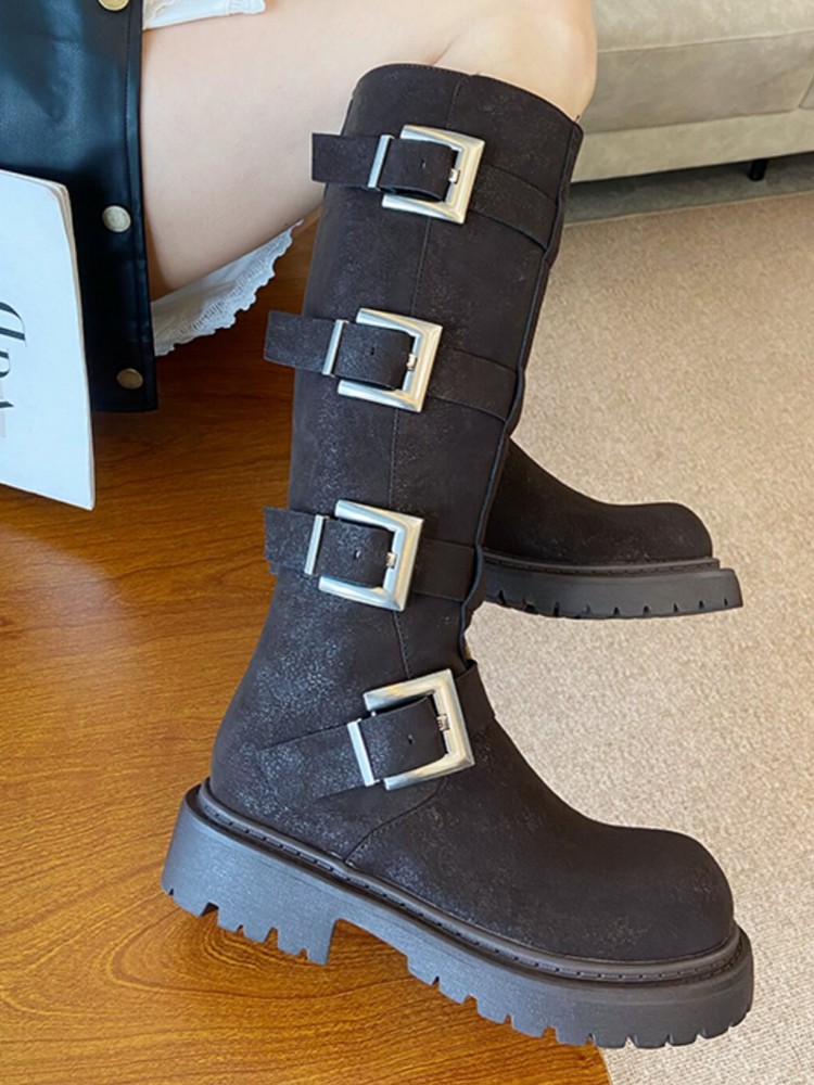 Fashion Women Multi Buckle Kne - огляд і ціна Women'S Fashion Riding Boots