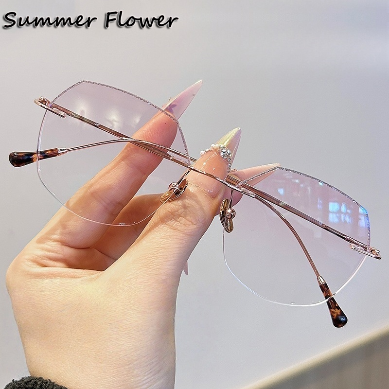Women Rimless Eyeglass Titaniu - огляд і ціна Women'S Fashion Glasses With Clear Lenses