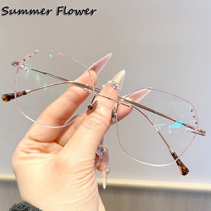 Women Rimless Eyeglass Titaniu - огляд і ціна Women'S Fashion Glasses With Clear Lenses