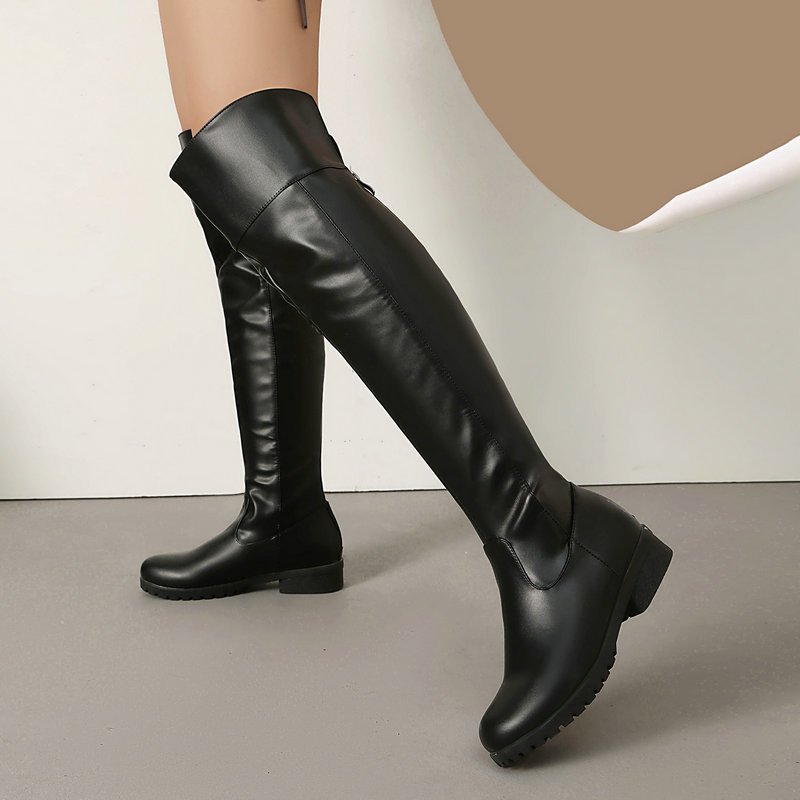 Women Knee High Boots Back Zip - огляд і ціна Women'S Fashion Riding Boots