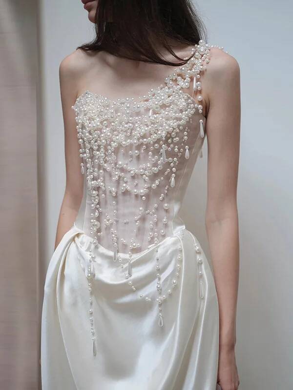 Cos 2025 French Strapless Even - огляд і ціна Slip Dress Satin