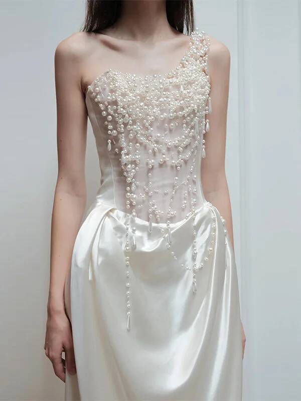 Cos 2025 French Strapless Even - огляд і ціна Slip Dress Satin